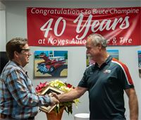 Congratulations to Bruce on 40 years at Noyes Auto Service and Tire